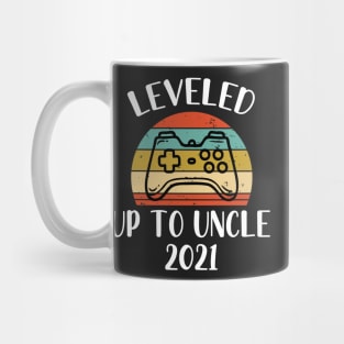 Leveled Up To Uncle 2021 - Pregnancy Announcement New Uncle Retro - Funny Maternity Gift For Gamer Lover Mug